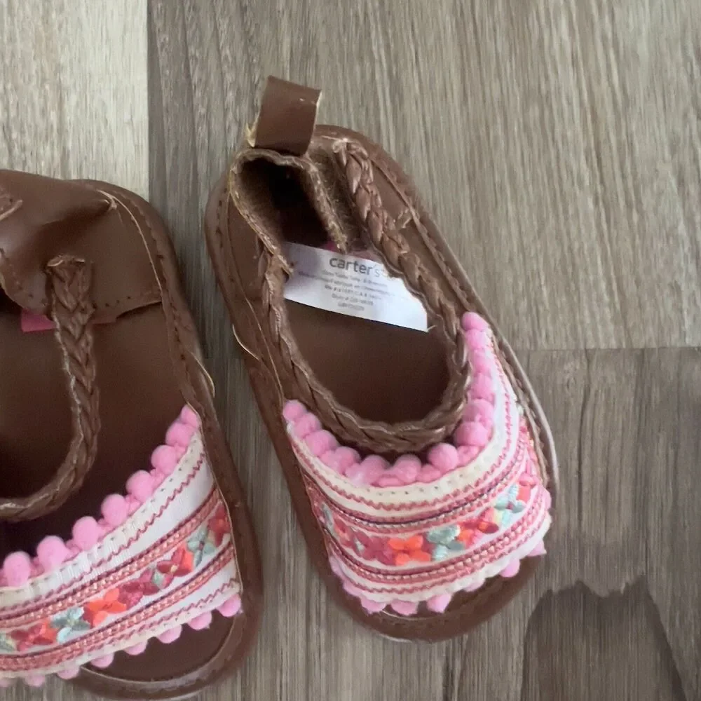Carter's Brown Gladiator Sandals, 6-9 Months